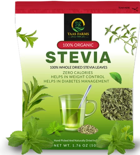 Stevia Dry Leaves by Taas Farms
